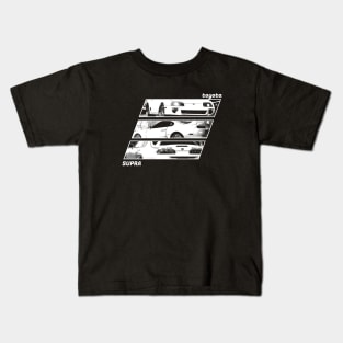 TOYOTA SUPRA MK4 Black 'N White Archive 2 (Black Version) Kids T-Shirt